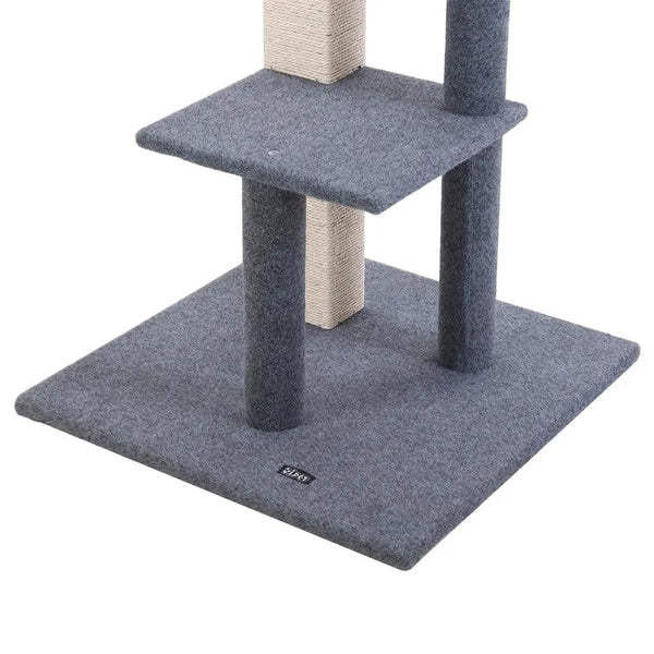 i.Pet Cat Tree 124cm Trees Scratching Post Scratcher Tower Condo House Furniture Wood Steps Deals499