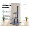 i.Pet Cat Tree 124cm Trees Scratching Post Scratcher Tower Condo House Furniture Wood Steps Deals499