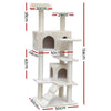 i.Pet Cat Tree 134cm Trees Scratching Post Scratcher Tower Condo House Furniture Wood Beige Deals499