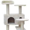 i.Pet Cat Tree 134cm Trees Scratching Post Scratcher Tower Condo House Furniture Wood Beige Deals499