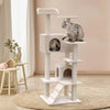 i.Pet Cat Tree 134cm Trees Scratching Post Scratcher Tower Condo House Furniture Wood Beige Deals499