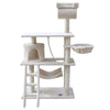 i.Pet Cat Tree 141cm Trees Scratching Post Scratcher Tower Condo House Furniture Wood Beige Deals499