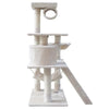 i.Pet Cat Tree 141cm Trees Scratching Post Scratcher Tower Condo House Furniture Wood Beige Deals499