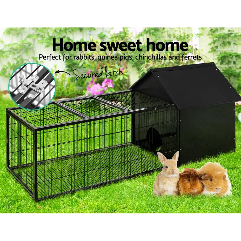 i.Pet Rabbit Cage Hutch Cages Indoor Outdoor Hamster Enclosure Pet Metal Carrier 162CM Length Deals499