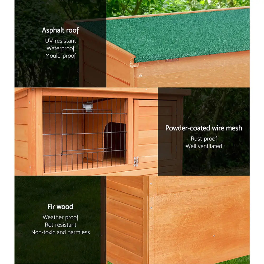 i.Pet Rabbit Hutch Hutches Large Metal Run Wooden Cage Chicken Coop Guinea Pig Deals499