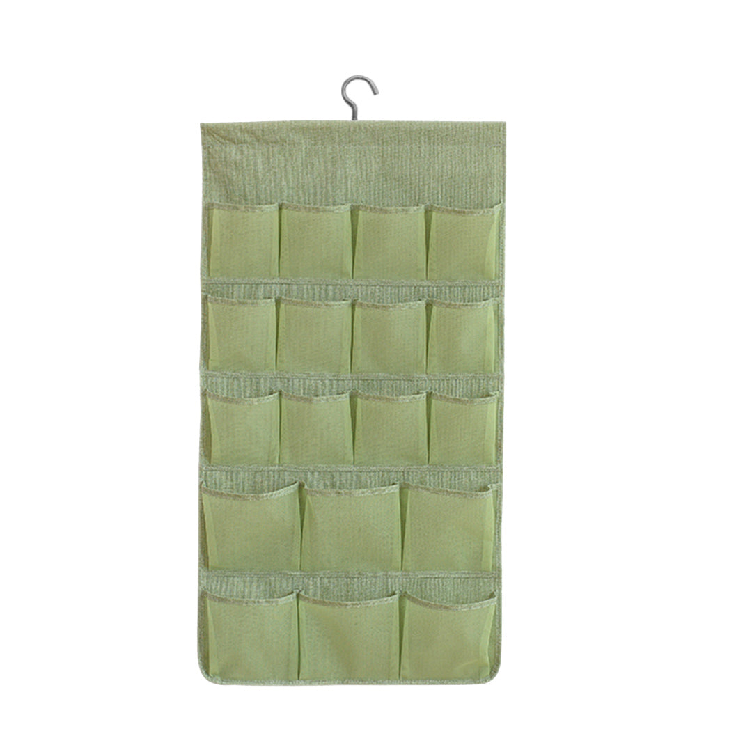 SOGA Green Double Sided Hanging Storage Bag Underwear Bra Socks Mesh Pocket Hanger Home Organiser Soga