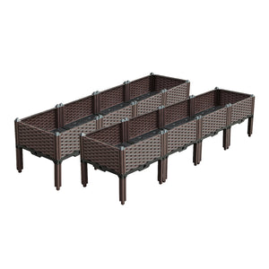 SOGA 2X 160cm Raised Planter Box Vegetable Herb Flower Outdoor Plastic Plants Garden Bed with Legs Soga