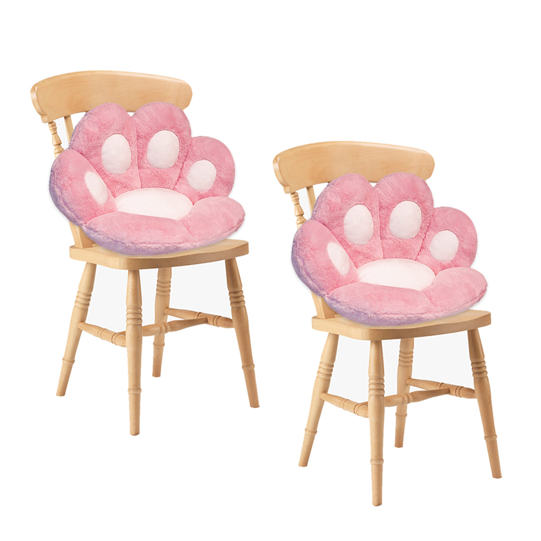 SOGA 2X Pink Paw Shape Cushion Warm Lazy Sofa Decorative Pillow Backseat Plush Mat Home Decor Soga
