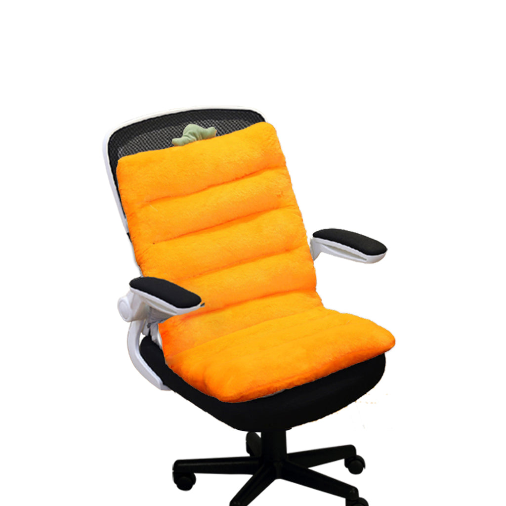 SOGA Orange One Piece Siamese Cushion Office Sedentary Butt Mat Back Waist Chair Support Home Decor Soga