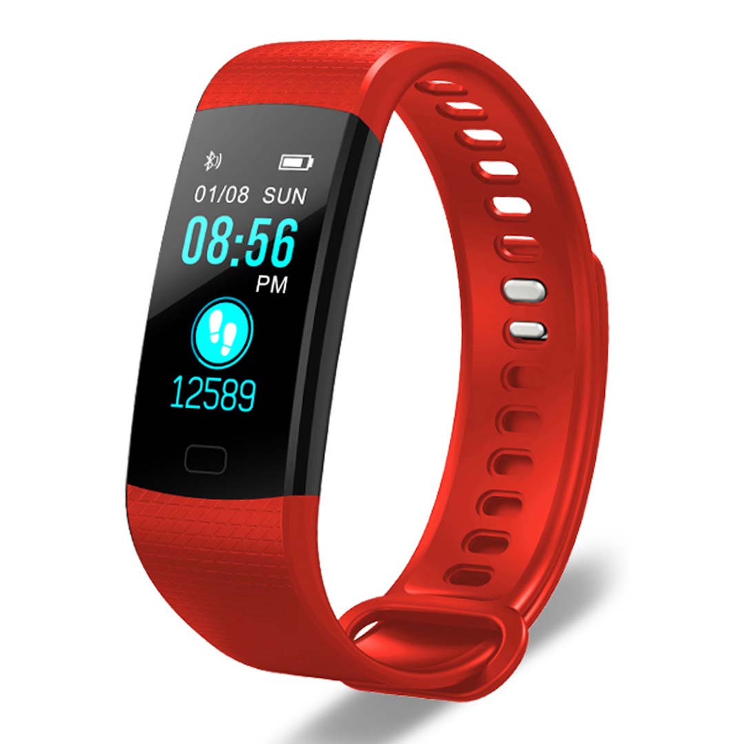 SOGA Sport Smart Watch Health Fitness Wrist Band Bracelet Activity Tracker Red Soga