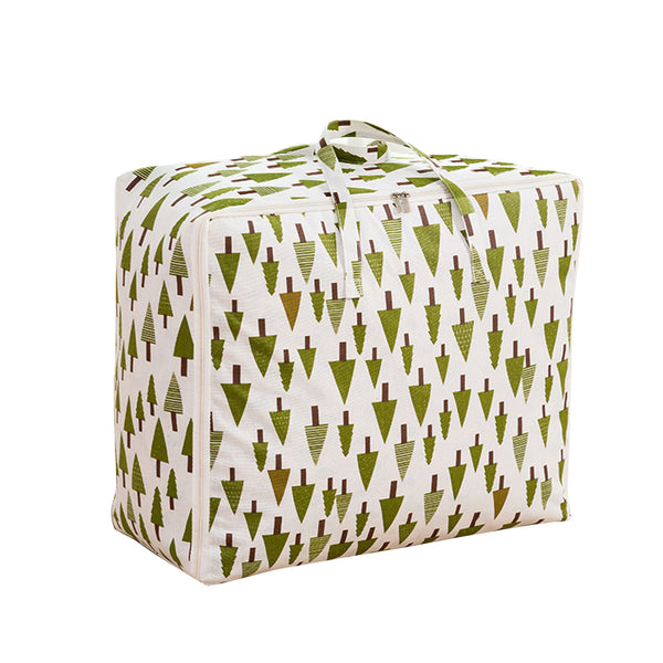 SOGA Green Pine Tree Super Large Storage Luggage Bag Double Zipper Foldable Travel Organiser Essentials Soga