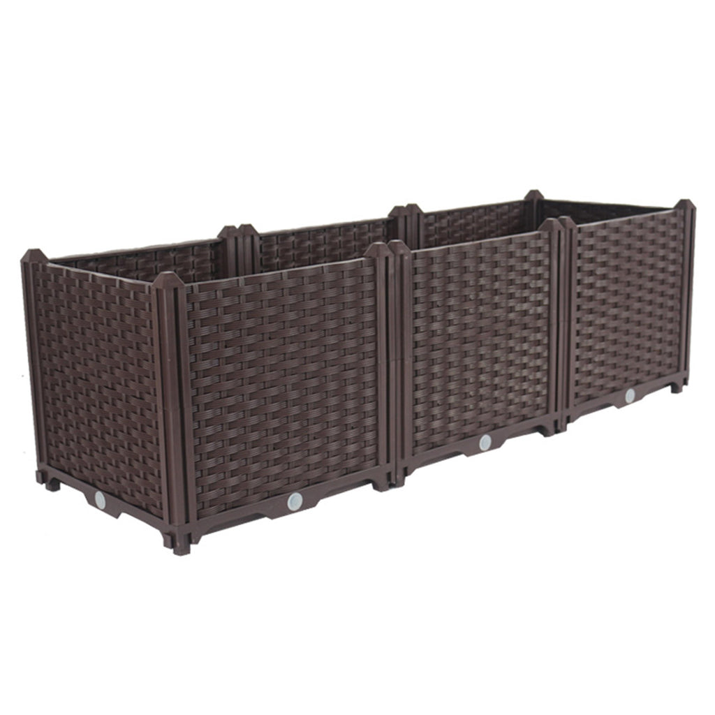 SOGA 120cm Raised Planter Box Vegetable Herb Flower Outdoor Plastic Plants Garden Bed Deepen Soga