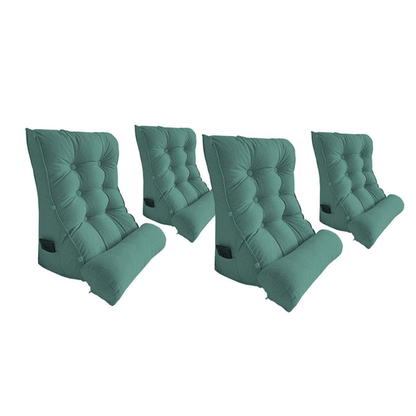 SOGA 4X 60cm Green Triangular Wedge Lumbar Pillow Headboard Backrest Sofa Bed Cushion Home Decor Soga