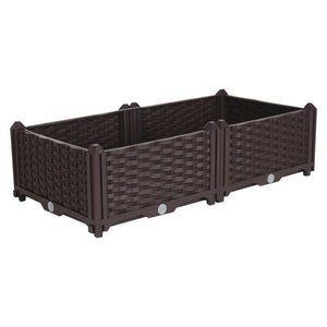 SOGA 80cm Raised Planter Box Vegetable Herb Flower Outdoor Plastic Plants Garden Bed Soga