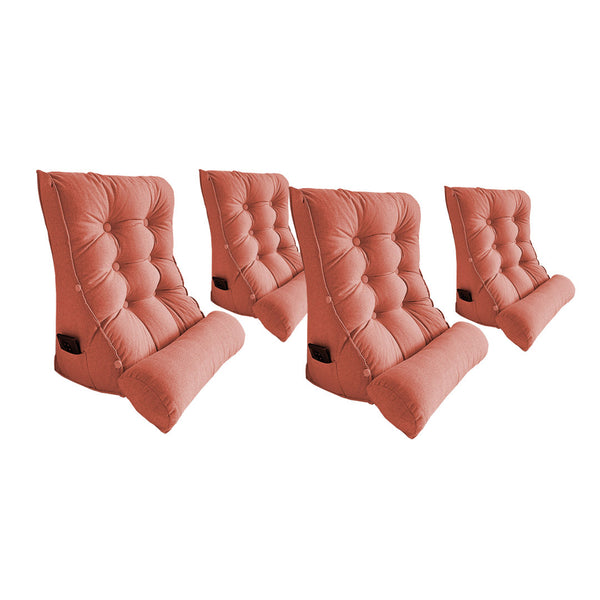 SOGA 4X 45cm Peach Triangular Wedge Lumbar Pillow Headboard Backrest Sofa Bed Cushion Home Decor Soga