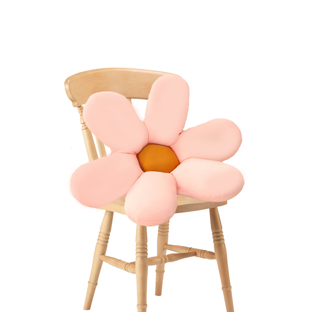 SOGA Pink Daisy Flower Shape Cushion Soft Leaning Bedside Pad Floor Plush Pillow Home Decor Soga
