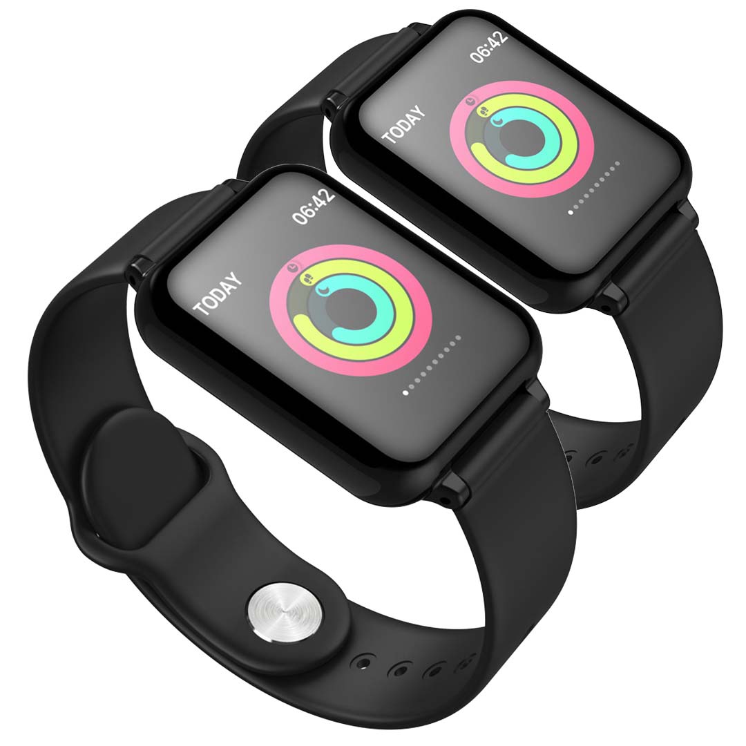SOGA 2X Waterproof Fitness Smart Wrist Watch Heart Rate Monitor Tracker Black Soga