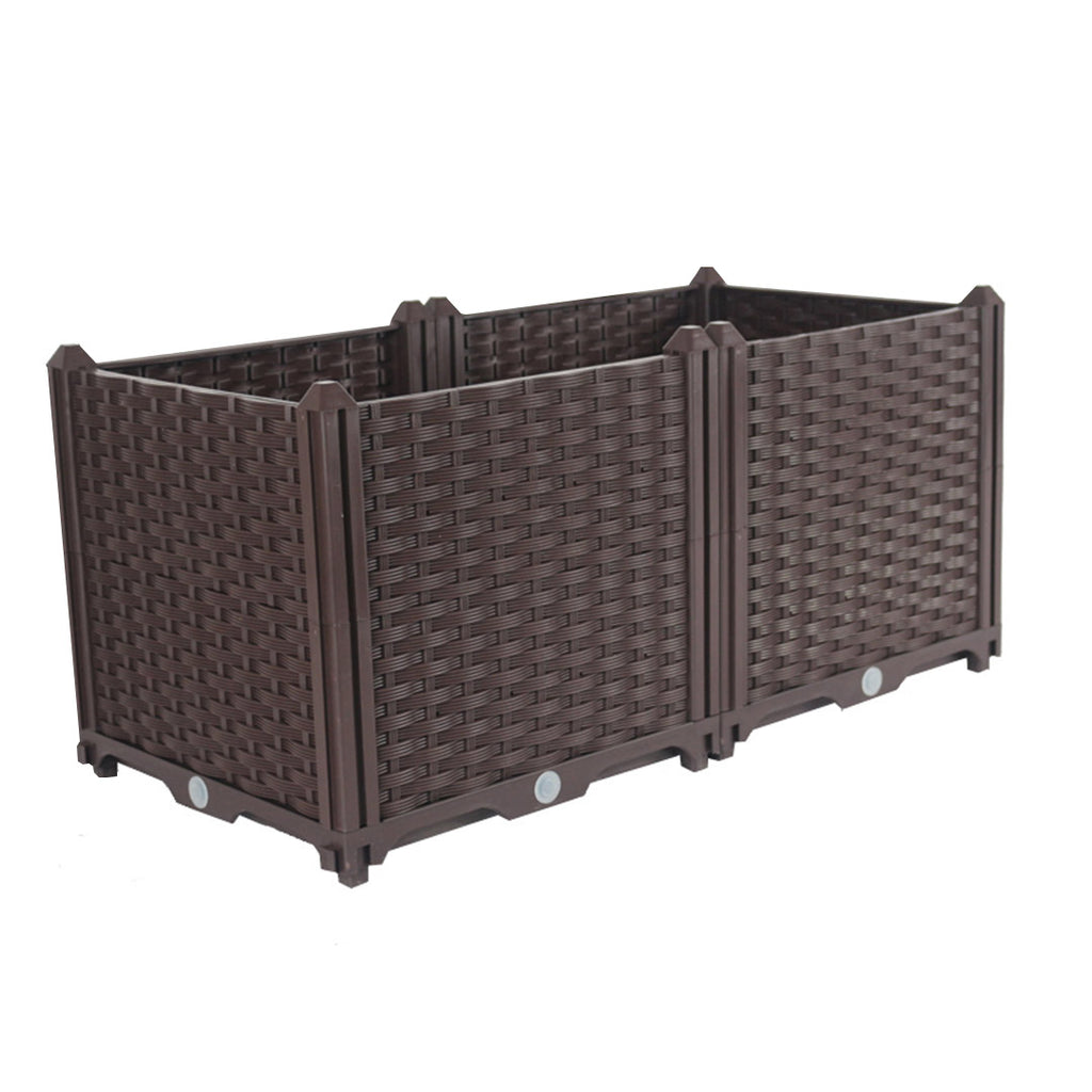 SOGA 80cm Raised Planter Box Vegetable Herb Flower Outdoor Plastic Plants Garden Bed Deepen Soga