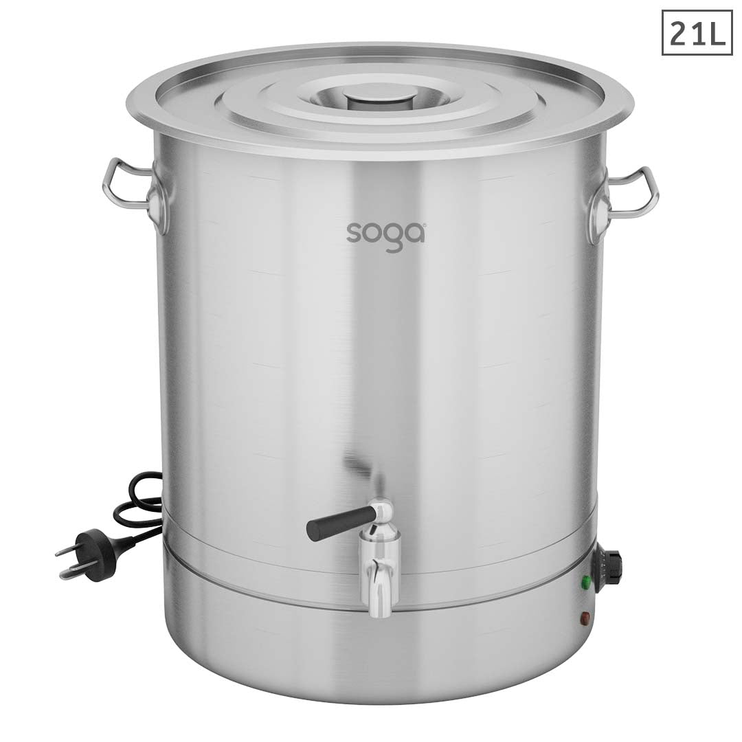 SOGA 21L Stainless Steel URN Commercial Water Boiler  2200W Soga