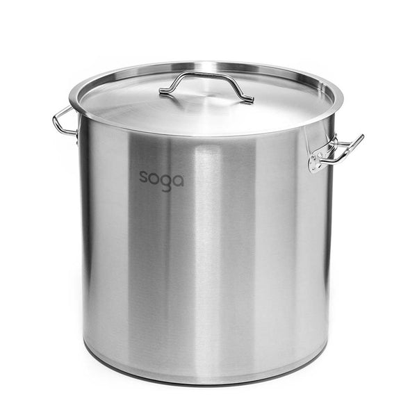 SOGA Stock Pot 98L Top Grade Thick Stainless Steel Stockpot 18/10 Soga