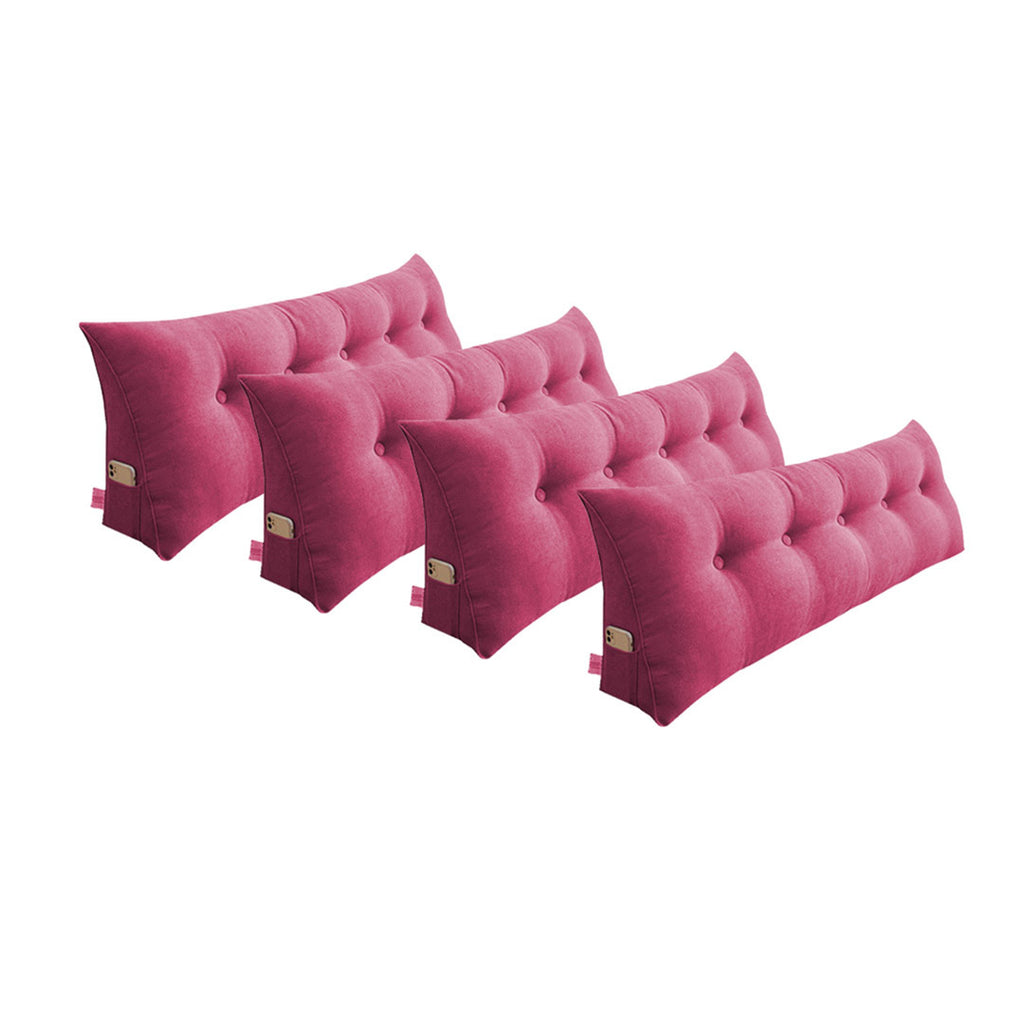 SOGA 4X 150cm Pink Triangular Wedge Bed Pillow Headboard Backrest Bedside Tatami Cushion Home Decor Soga
