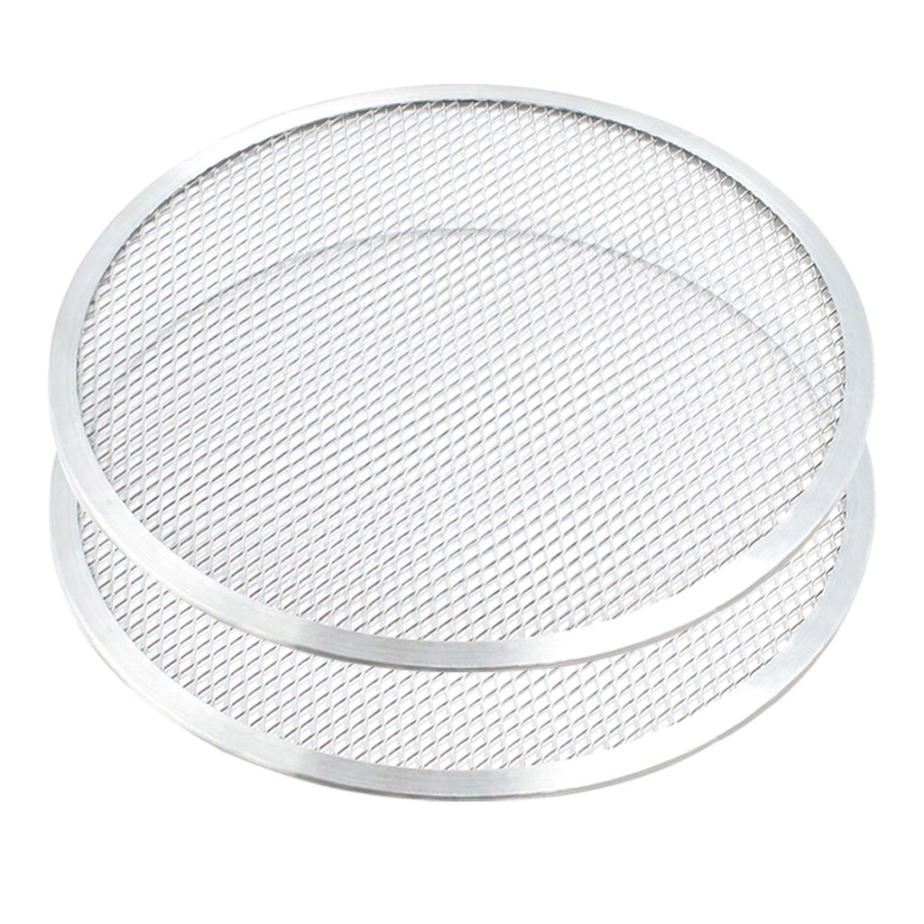 SOGA 2X 10-inch Round Seamless Aluminium Nonstick Commercial Grade Pizza Screen Baking Pan Soga