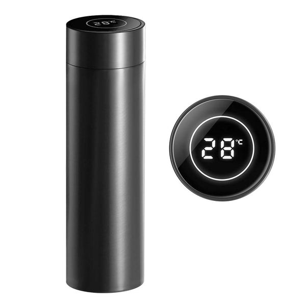 SOGA 500ML Stainless Steel Smart LCD Thermometer Display Bottle Vacuum Flask Thermos Black Soga