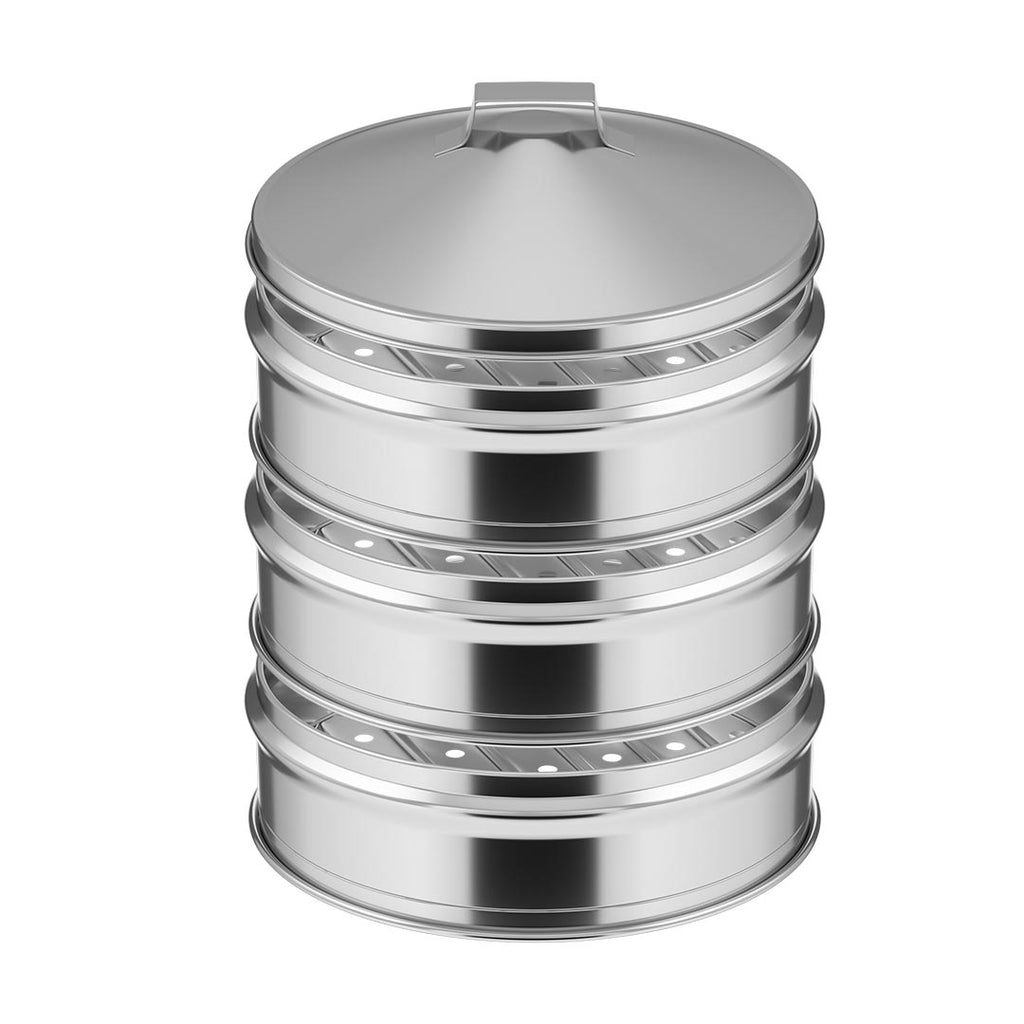 SOGA 3 Tier 22cm Stainless Steel Steamers With Lid Work inside of Basket Pot Steamers Soga