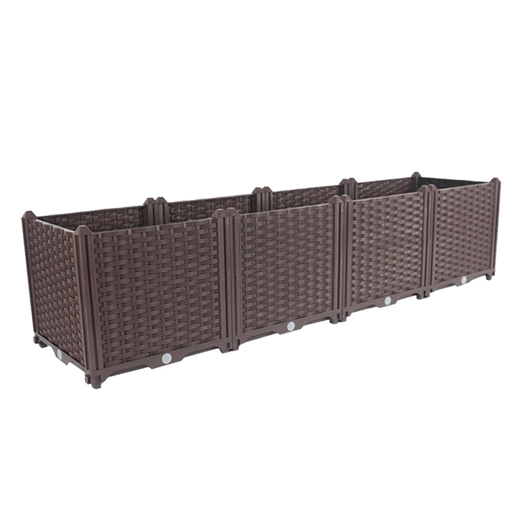 SOGA 160cm Raised Planter Box Vegetable Herb Flower Outdoor Plastic Plants Garden Bed Deepen Soga