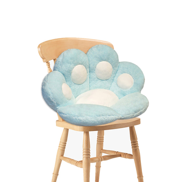SOGA Blue Paw Shape Cushion Warm Lazy Sofa Decorative Pillow Backseat Plush Mat Home Decor Soga