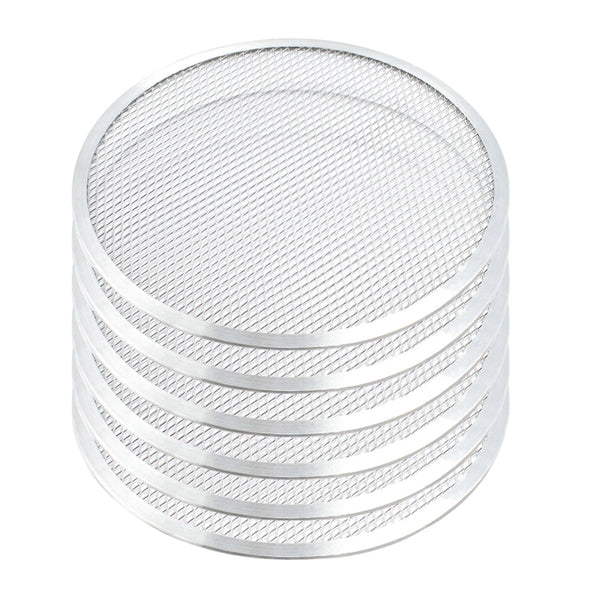 SOGA 6X 10-inch Round Seamless Aluminium Nonstick Commercial Grade Pizza Screen Baking Pan Soga