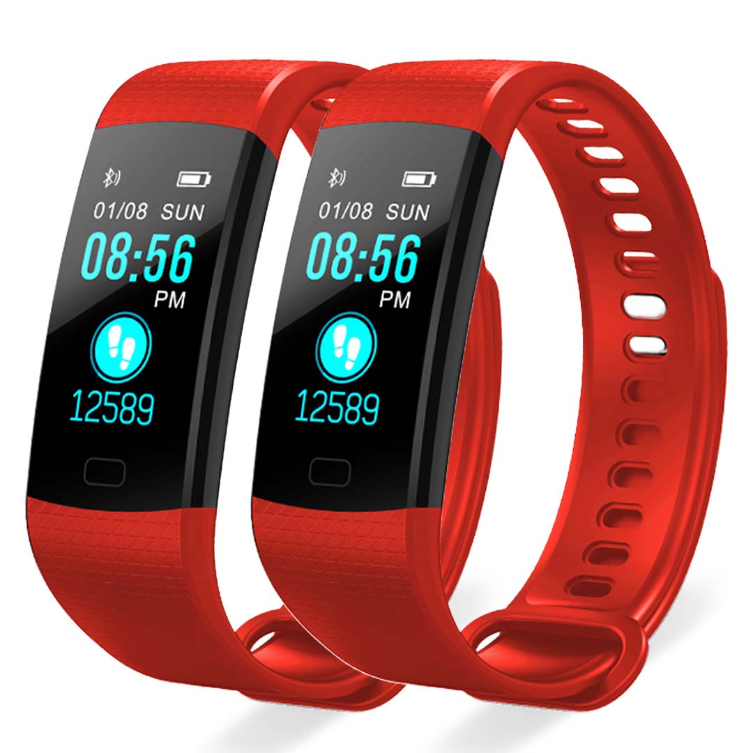 SOGA 2X Sport Smart Watch Health Fitness Wrist Band Bracelet Activity Tracker Red Soga