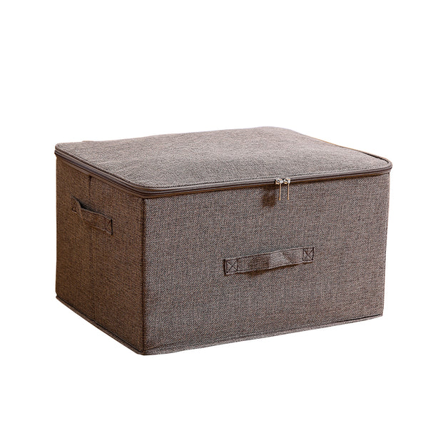 SOGA Coffee Large Portable Double Zipper Storage Box Moisture Proof Clothes Basket Foldable Home Organiser Soga