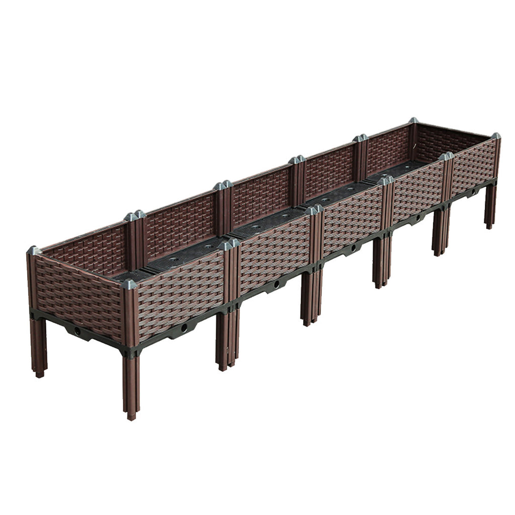SOGA 200cm Raised Planter Box Vegetable Herb Flower Outdoor Plastic Plants Garden Bed with Legs Soga