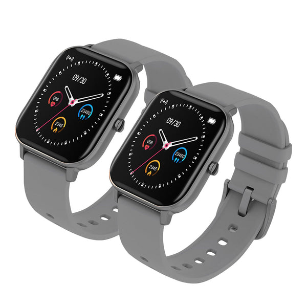SOGA 2X Waterproof Fitness Smart Wrist Watch Heart Rate Monitor Tracker P8 Grey Soga