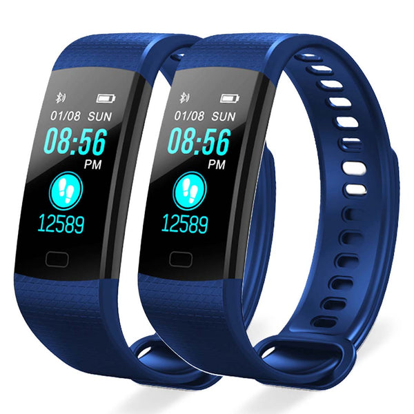 SOGA 2X Sport Smart Watch Health Fitness Wrist Band Bracelet Activity Tracker Blue Soga
