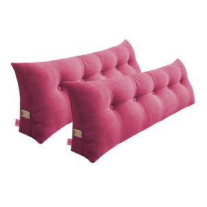 SOGA 2X 120cm Pink Triangular Wedge Bed Pillow Headboard Backrest Bedside Tatami Cushion Home Decor Soga