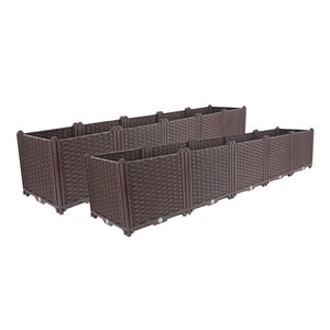 SOGA 2X 200cm Raised Planter Box Vegetable Herb Flower Outdoor Plastic Plants Garden Bed Deepen Soga