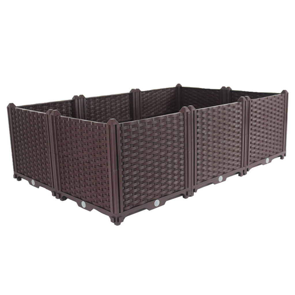 SOGA 120cm Raised Planter Box Vegetable Herb Flower Outdoor Plastic Plants Garden Bed Deepen Soga
