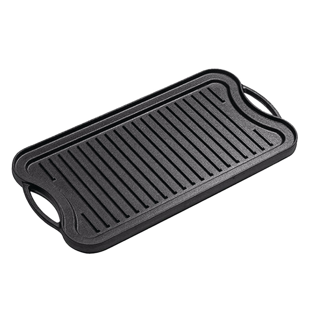 SOGA 50.8cm Cast Iron Ridged Griddle Hot Plate Grill Pan BBQ Stovetop Soga