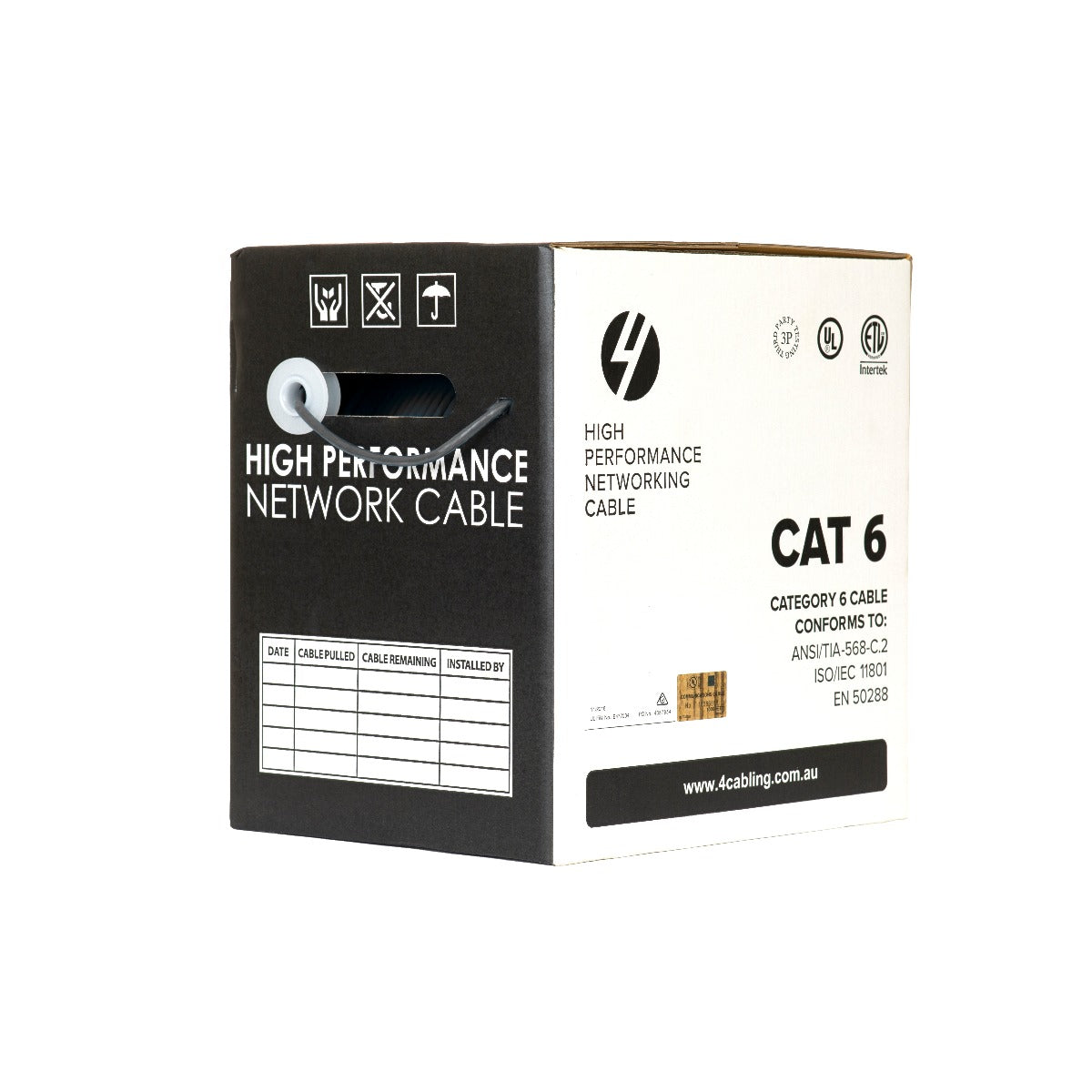 CAT6 Ethernet 305m Cable Reel Box. UTP LAN Cable with Solid Conductor. Grey Deals499