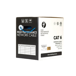 CAT6 Ethernet 305m Cable Reel Box. UTP LAN Cable with Solid Conductor. Blue Deals499