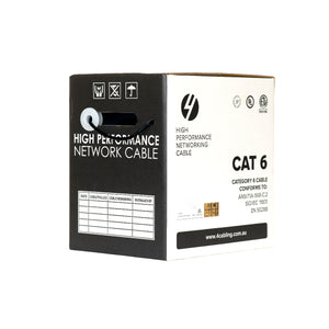 CAT6 Ethernet 305m Cable Reel Box. UTP LAN Cable with Solid Conductor. Black Deals499