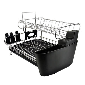 Stainless Steel Kitchen Dish Rack Dishrack Cup Dish Drainer Plate Tray Holder Deals499