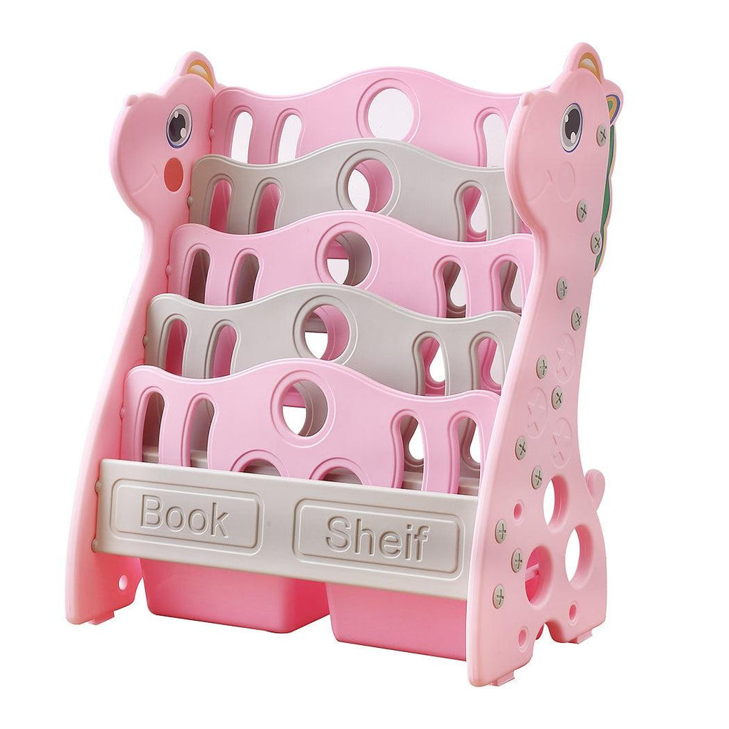 BoPeep Kids Bookshelf Bookcase Magazine Rack Organiser Shelf Children Pink Deals499