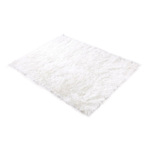 Floor Rugs Sheepskin Shaggy Rug Area Carpet Bedroom Living Room Mat 80X150 White Deals499