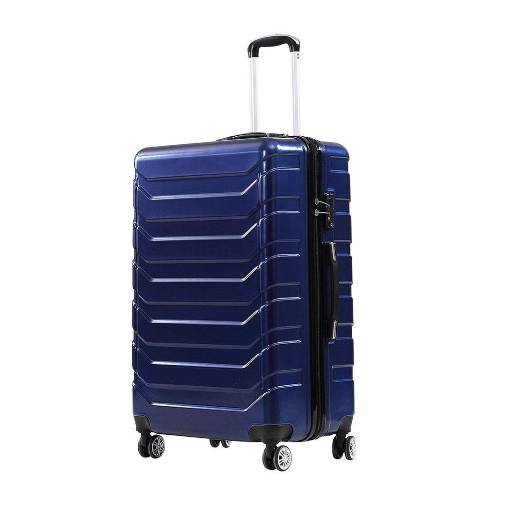 Suitcase Luggage Set 3 Piece Sets Travel Organizer Hard Cover Packing Lock Navy Deals499