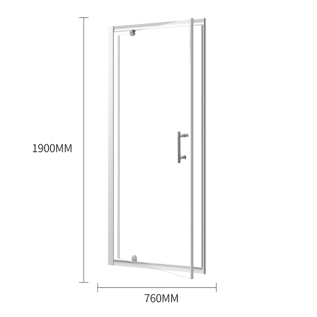 Levede Bath Shower Enclosure Screen Seal Strip Glass Shower Door 760x1900mm Deals499