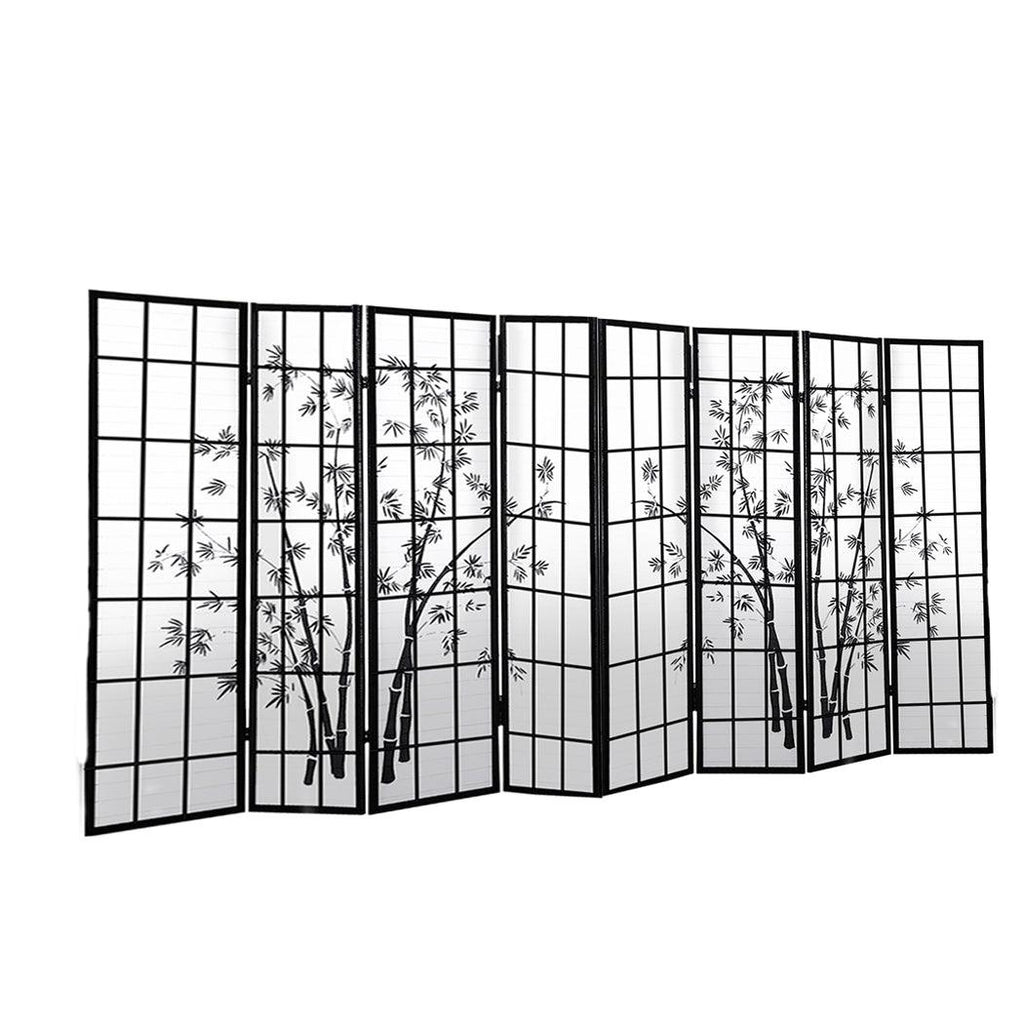 Levede 8 Panel Free Standing Foldable  Room Divider Privacy Screen Bamboo Print Deals499