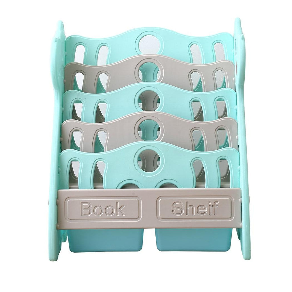 BoPeep Kids Bookshelf Bookcase Magazine Rack Organiser Shelf Children Green Deals499